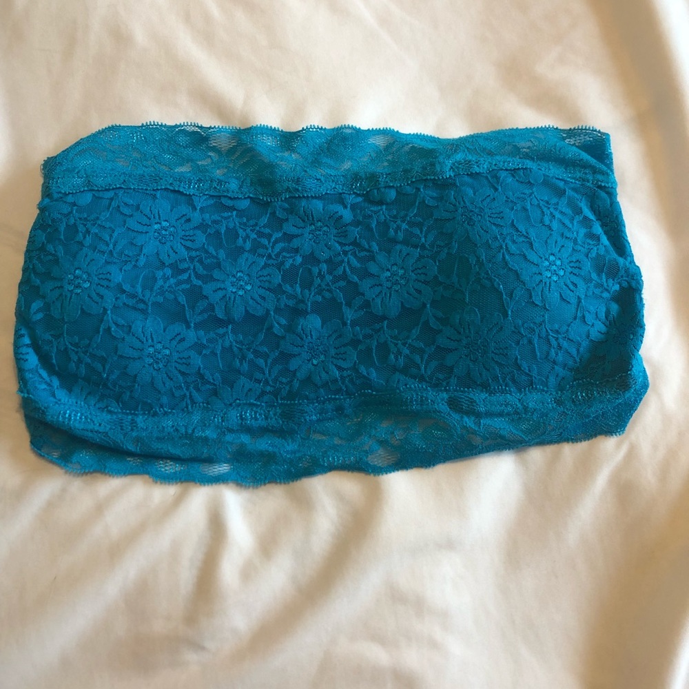 Blue Bandeau / Blue Tube Top / Blue Crop Top